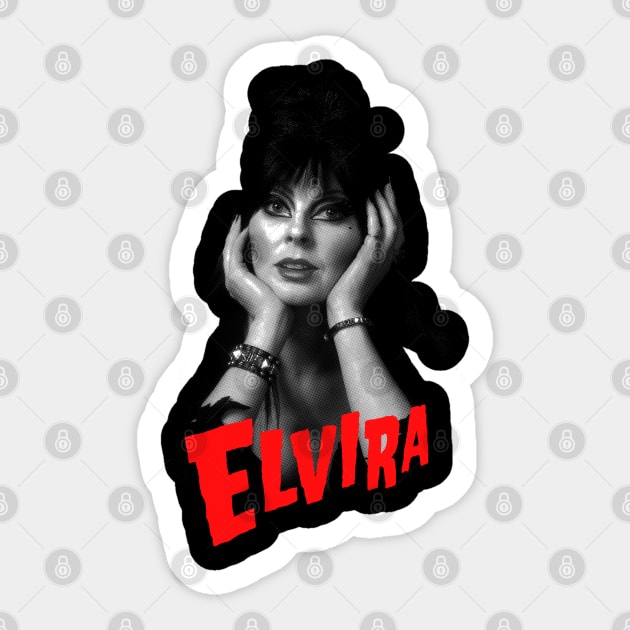 Classic Elvira Sticker by Titibumi